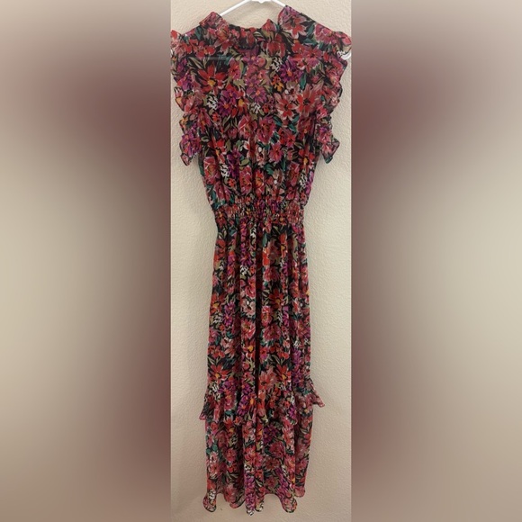 Revolve Misa Los Angeles Kidada Midi Dress in Fire Flora - Picture 7 of 9